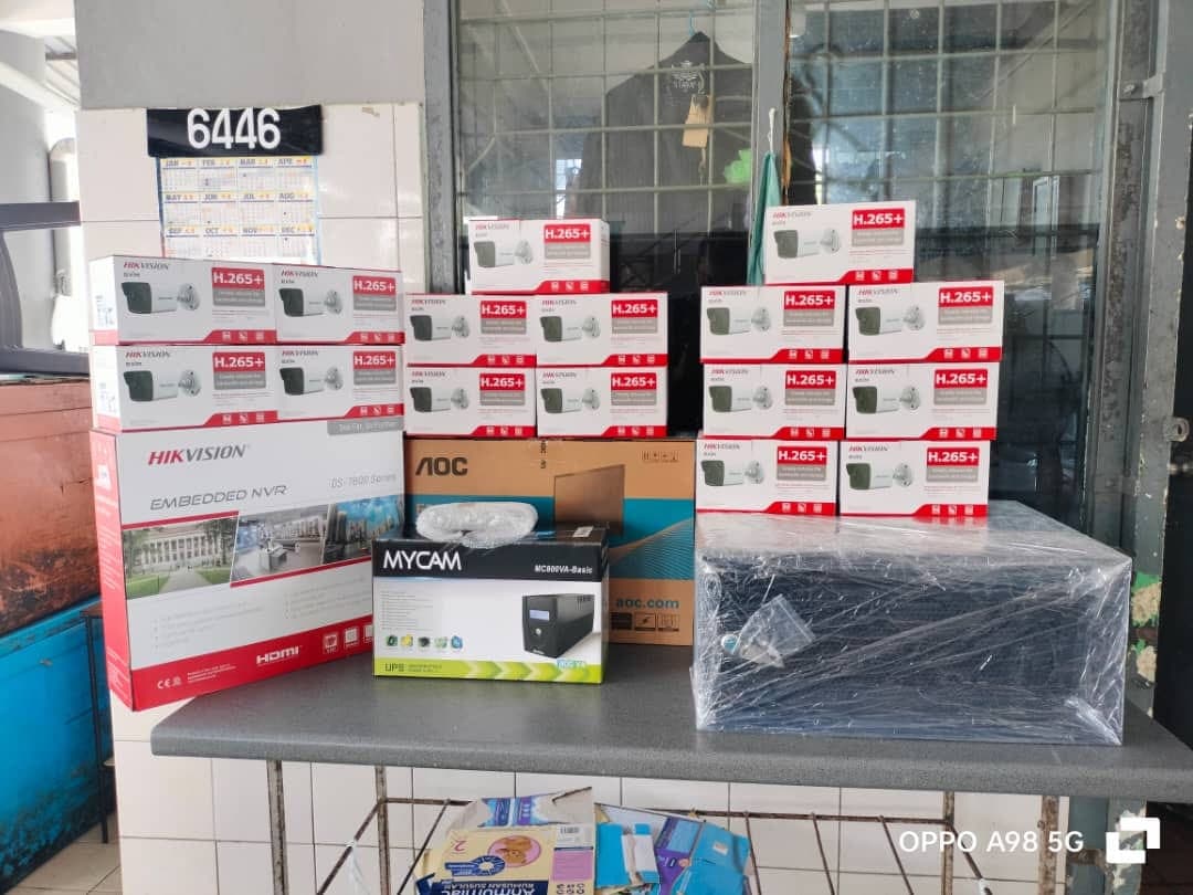 Outdoor network cabling and mounted security equipment for internet-connected ELV systems