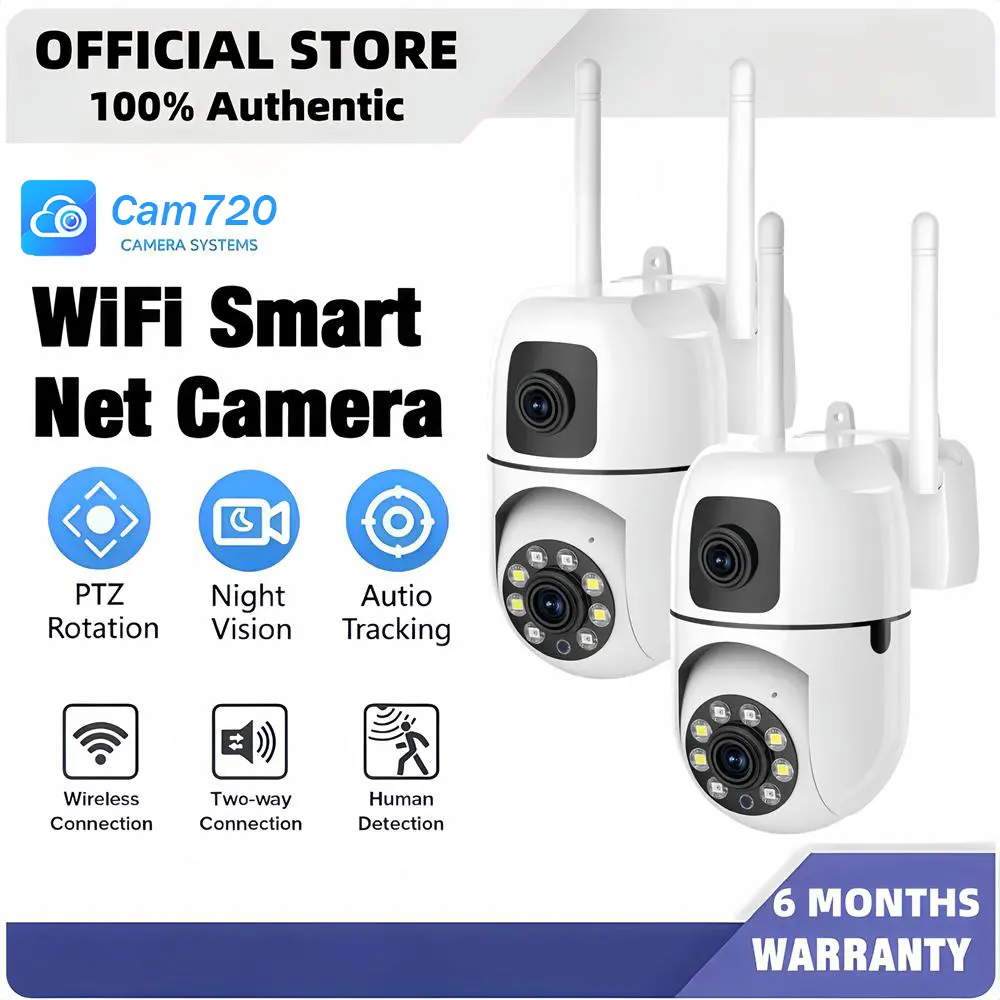 CAM720 dual-lens tracking camera — Cam720 CCTV Store TikTok Shop listing image